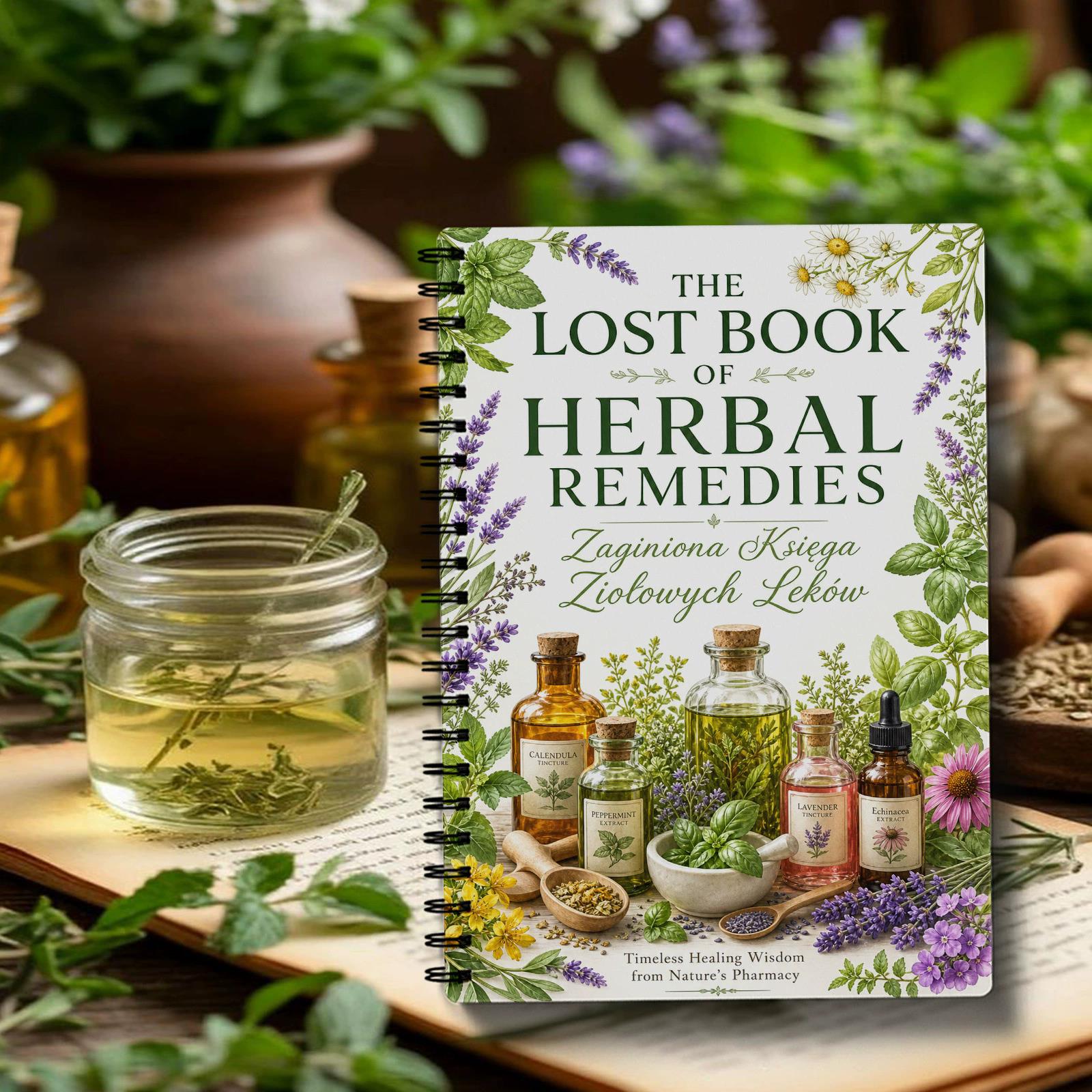 Herbal Wellness In - ハーバルレメディーズ スパイラルノート ポーランド版 カバージャーナル ハーバリスト＆自然健康ノート用