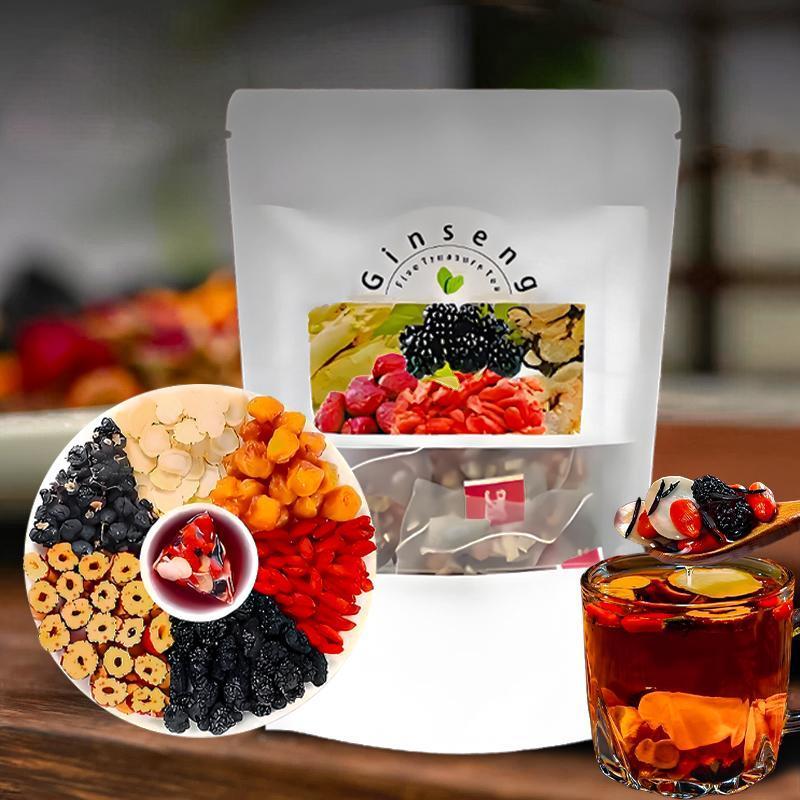 Herbal Wellness In - 高麗人参五宝茶 天然エネルギー増強 免疫サポート ハーブウェルネス 伝統的オーガニックブレンドティー 毎日の活力
